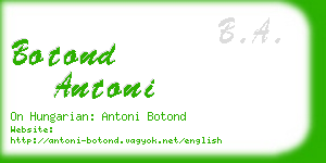 botond antoni business card